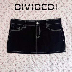 Divided H&M black micro mini skirt
